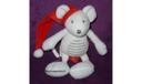 Doudou souris orchestra blanc rouge