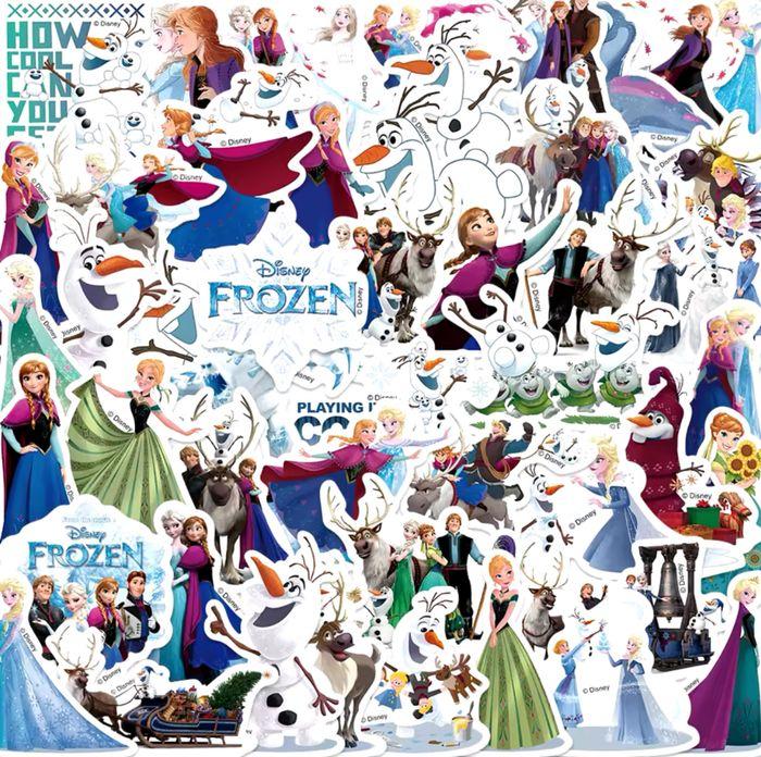 Lot 50 Stickers autocollants Reine des Neiges