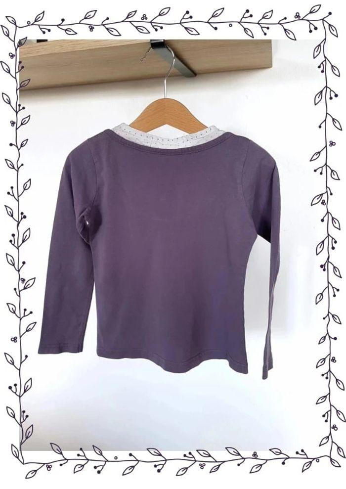 T-shirt-chemisier mauve 6 ans (116cm) - photo numéro 3