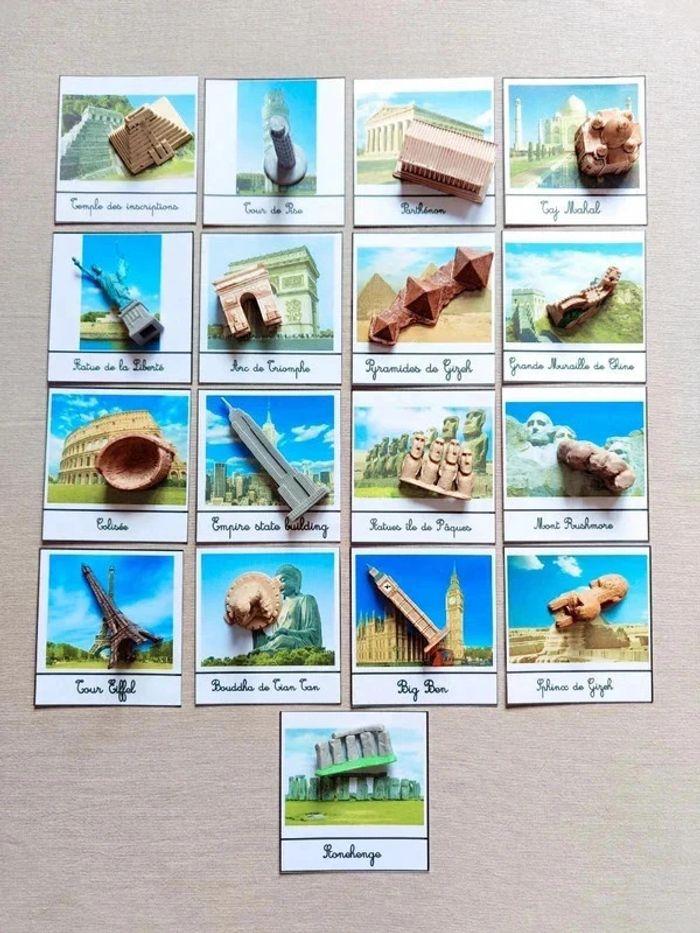 Cartes de nomenclature des 17 grands monuments du monde Montessori - photo numéro 2