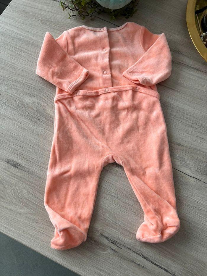 Pyjama / grenouillère velour chaud corail taille 3 mois - photo numéro 4