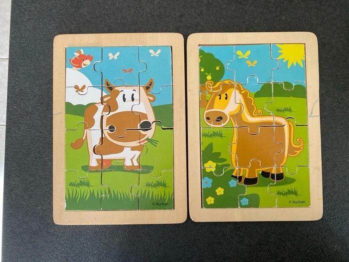 Puzzle Auchan vache et cheval 12 pièces