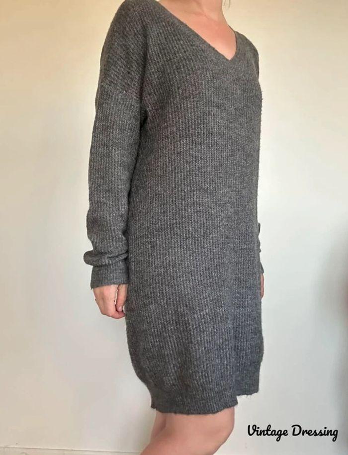 Robe pull grise Vintage Dressing – Confortable et stylée, taille unique (36-42), très bon état 💖 - photo numéro 4