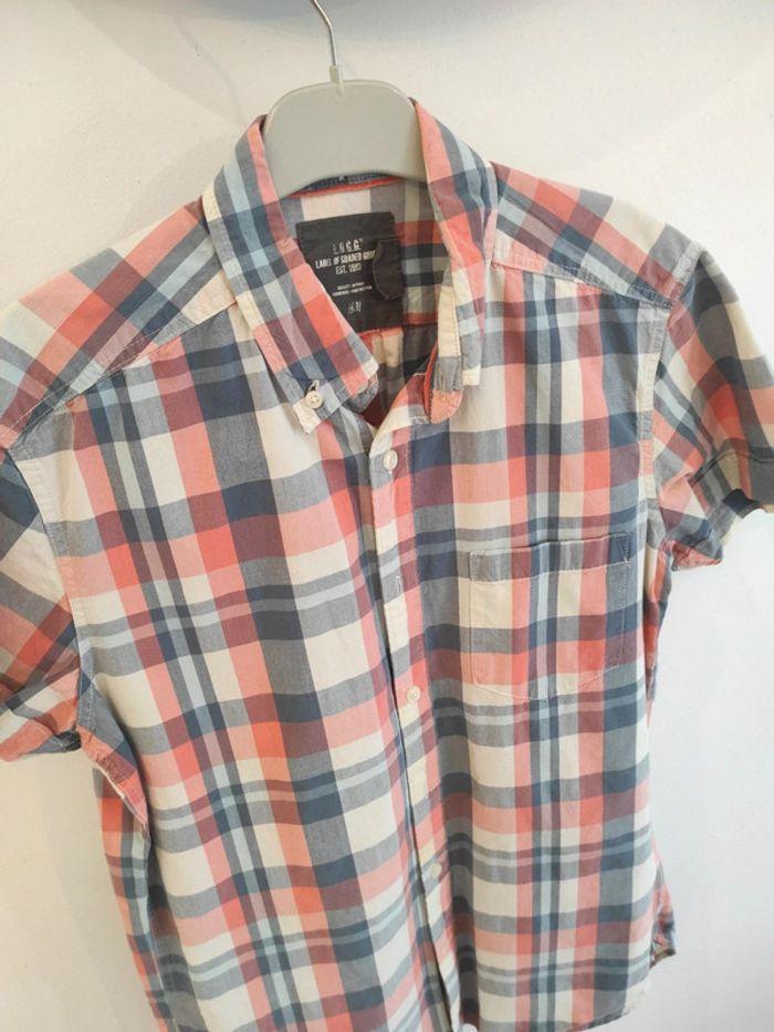 Chemise à carreaux manches courtes homme H&M - photo numéro 2