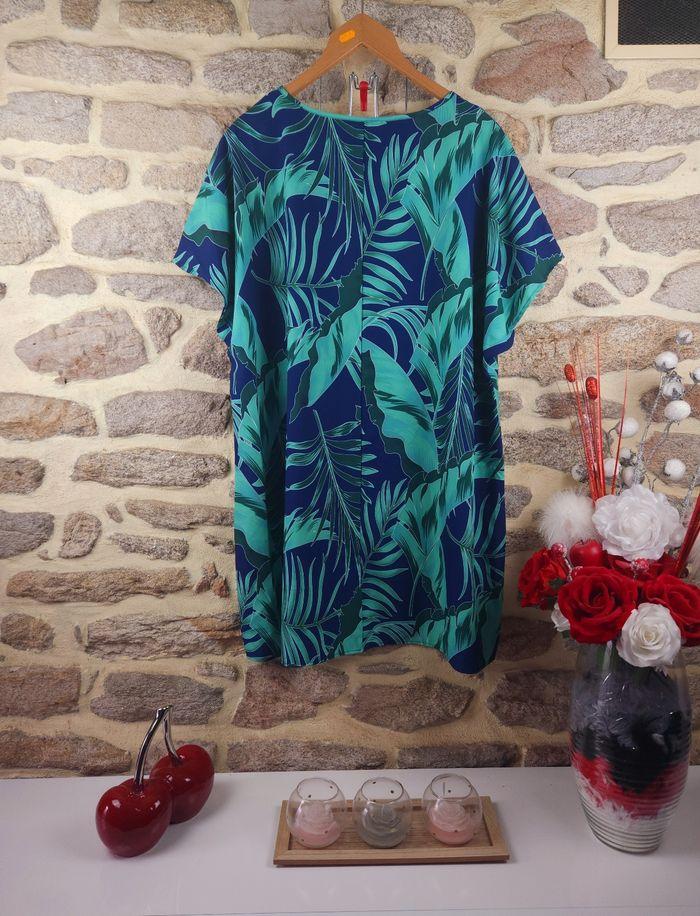 Robe tropical marine et verte Femme taille 52 marque Boohoo 🍓 - photo numéro 3