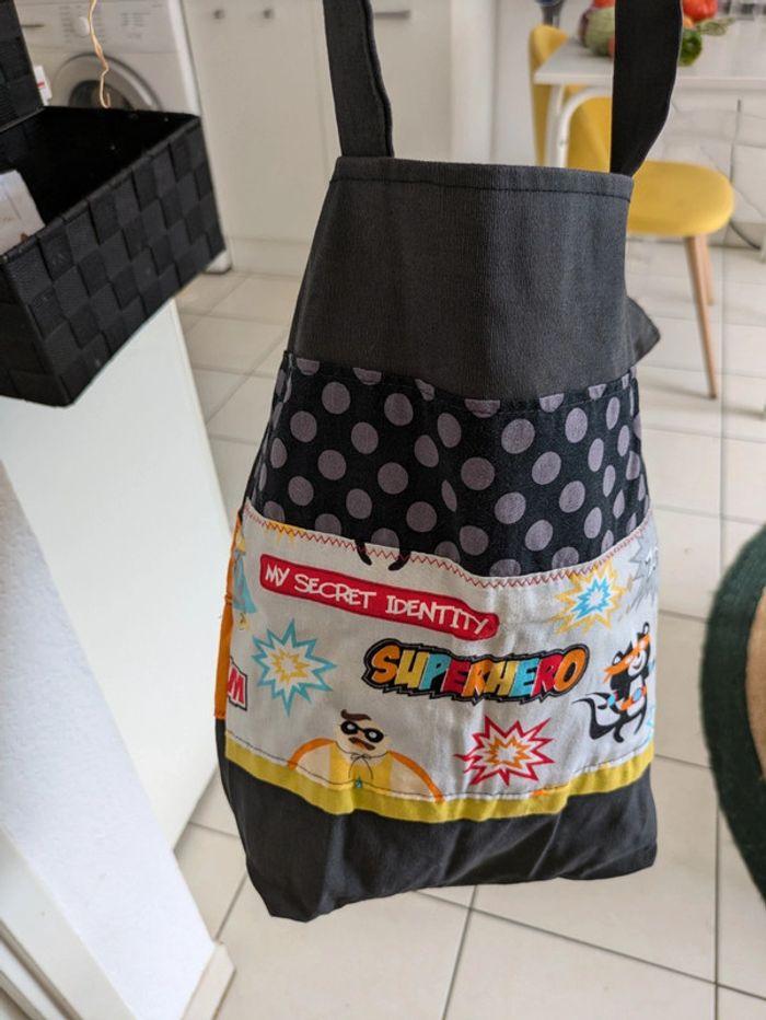 Sac totebag enfant fait main superhero - photo numéro 5