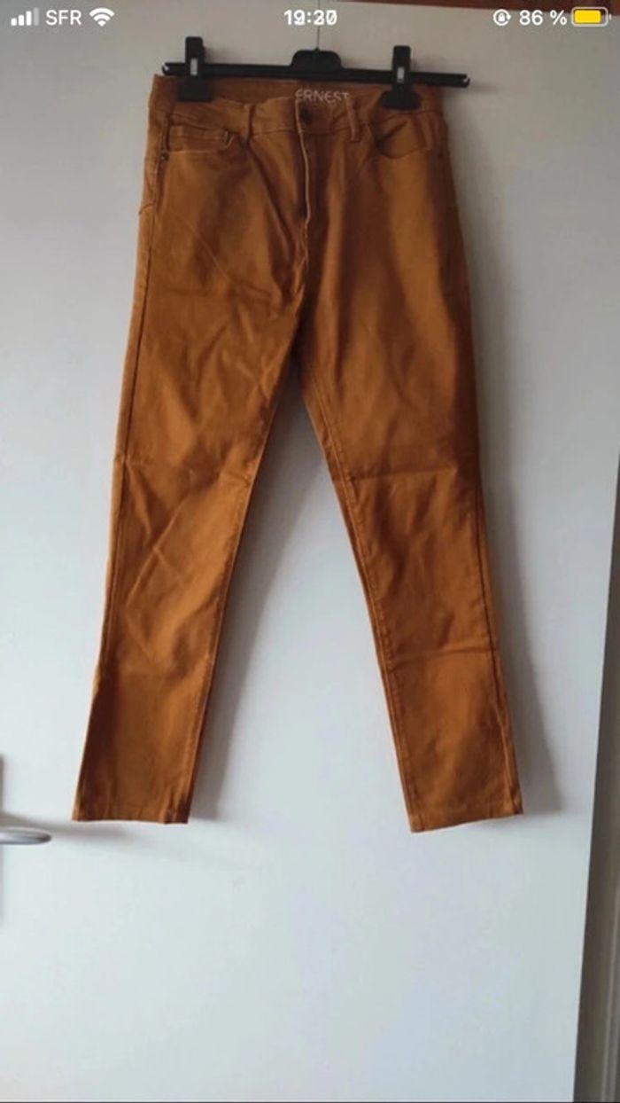 pantalon couleur  moutarde - photo numéro 1