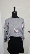 Pull gris noeuds bow hellomoonshop