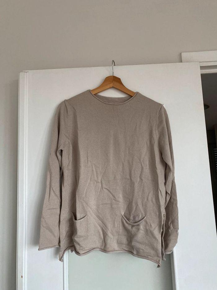 Pull fin beige - photo numéro 1