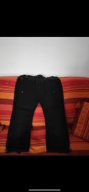 Pantalon noir coton details fermeture