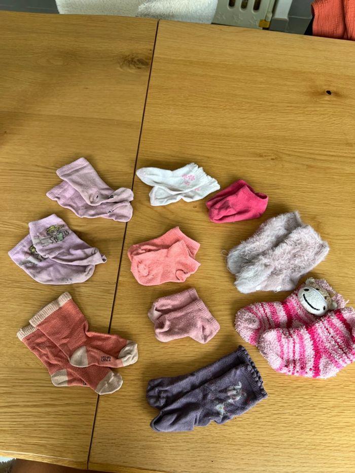 Lot 10 paires de chaussettes rose fille k1 - photo numéro 1