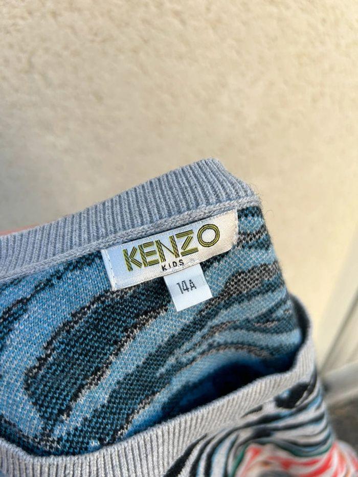 Pull Kenzo en laine 10% motifs dragons Xs - photo numéro 7