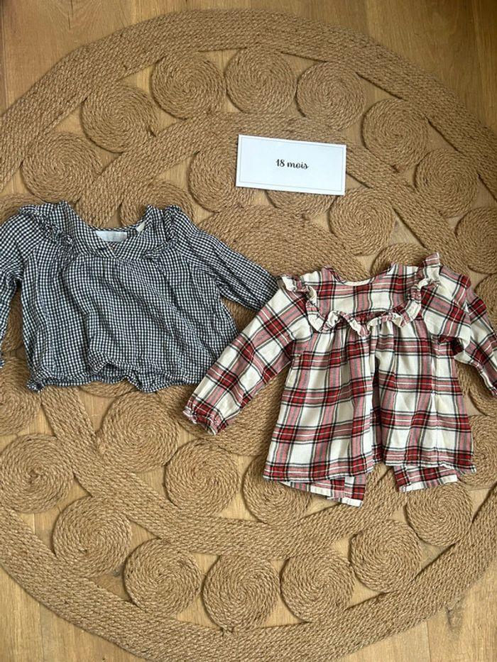 Lot de 2 blouses - 18 mois - photo numéro 1