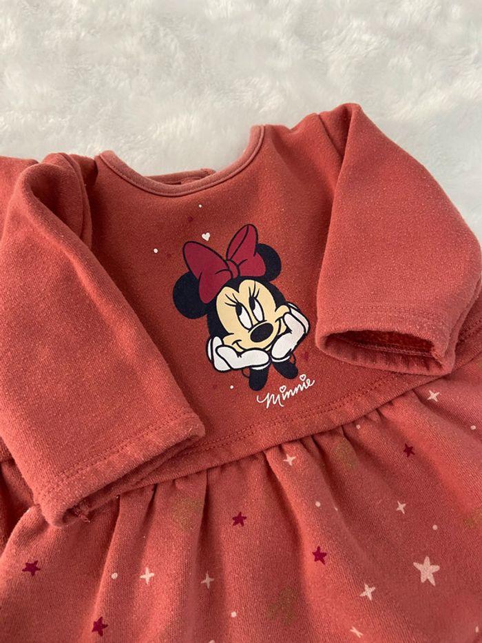 Jumelles: 2 robes rouge rouille  Minnie Disney Baby 62 nickel - photo numéro 3