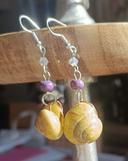 Boucles d'oreilles en coquilles d'escargot