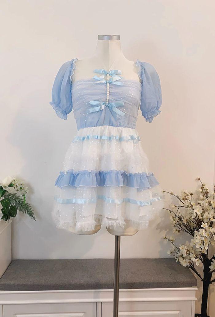 Dress Robe Blue Lolita Cute Kawaii Princess Barbie Lolita - photo numéro 4