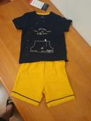 ensemble tee shirt et short 18mois Terre de Marins Neuf