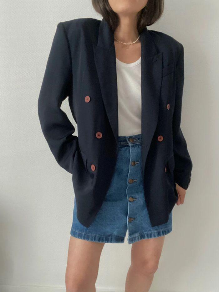 Blazer marine à boutonnière croisée - photo numéro 12