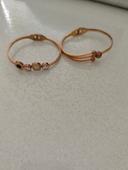 2 bracelets acier inoxydable rose gold