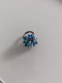 Bague fantaisie pampilles bleues