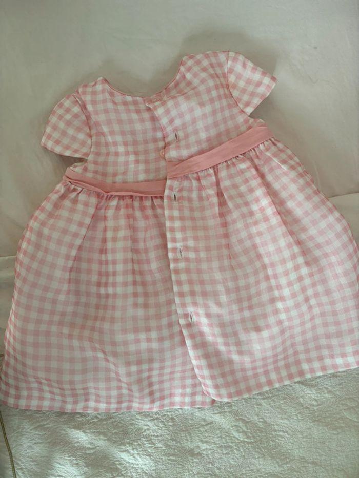 Robe bébé Mayoral Vichy rose 9 mois (74 cm) - photo numéro 3