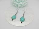 Boucles d'oreilles floral turquoise style ethnique