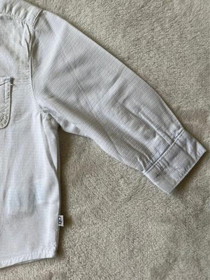 Chemise blanche manches longues garçon 6 mois - photo numéro 4