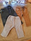 Lot de 3 petits pantalons mi saison en 18 mois