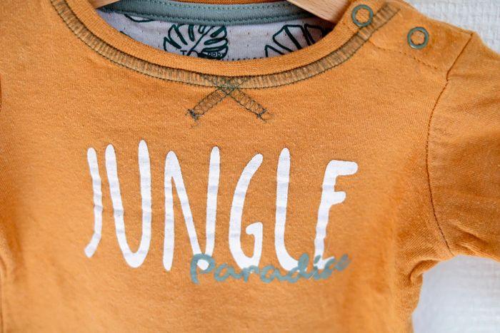 T-shirts moutarde manches longues jungle, 6 mois - photo numéro 2