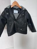 Veste en cuir à capuche Zara 2-3 ans