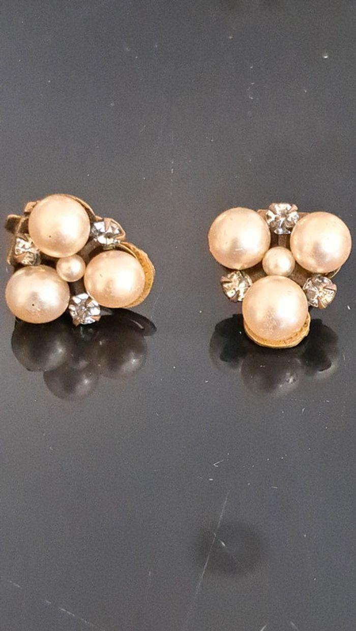 2 paire de boucles d oreilles à clip anciennes - photo numéro 4