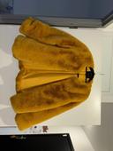 Manteau fausse fourrure jaune