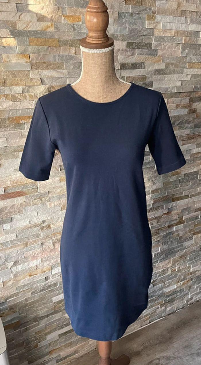 Robe bleue marine cœur rose au dos Naf Naf taille M - photo numéro 2