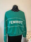 Sweat sans capuche vert « féminist » Jennyfer taille M - 38