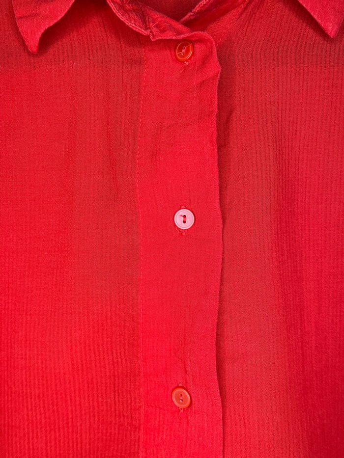 Chemise oversize rouge Mango - photo numéro 4