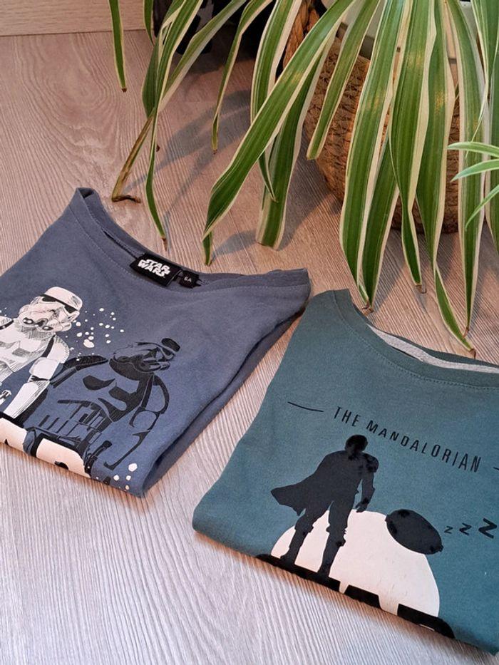 Lot de 2 t-shirts manche longue garçon wars 6 ans - photo numéro 1