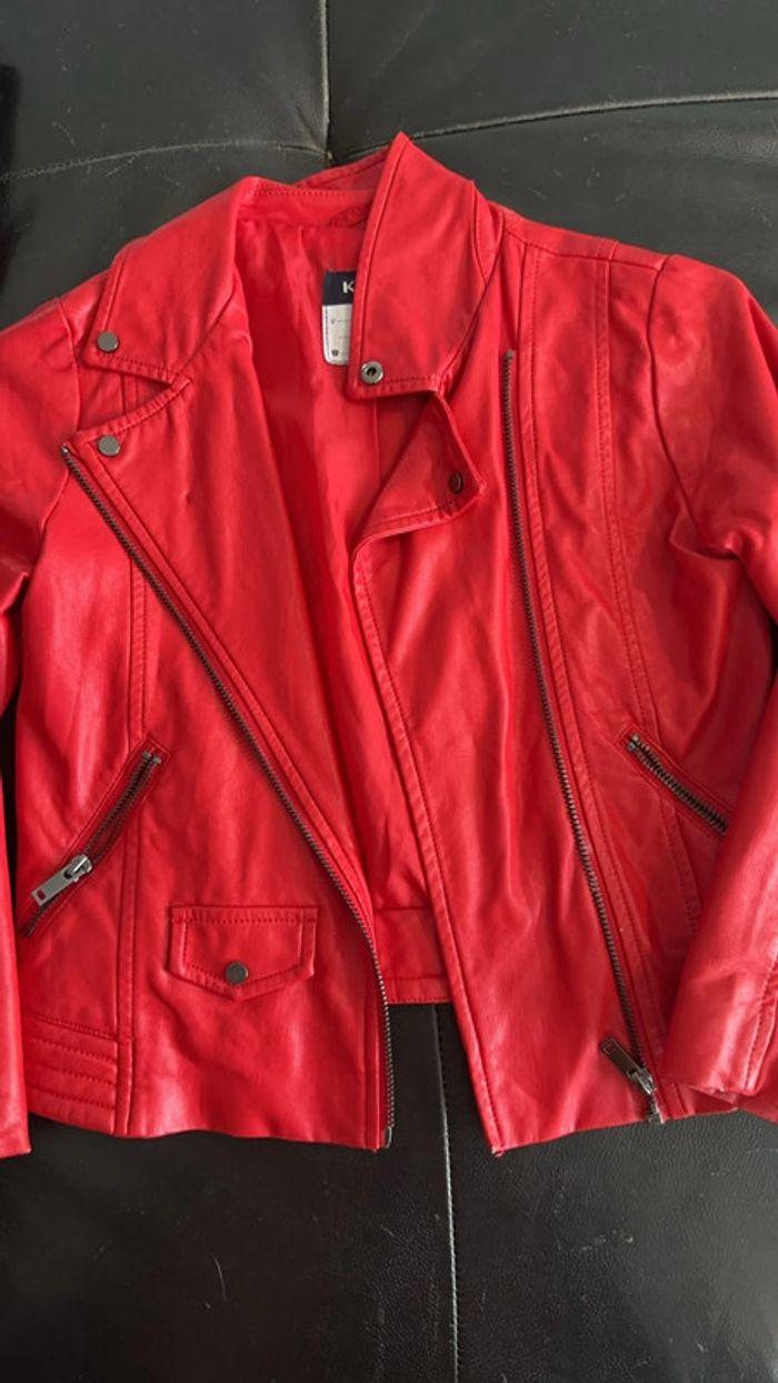 Veste similicuir rouge - photo numéro 1