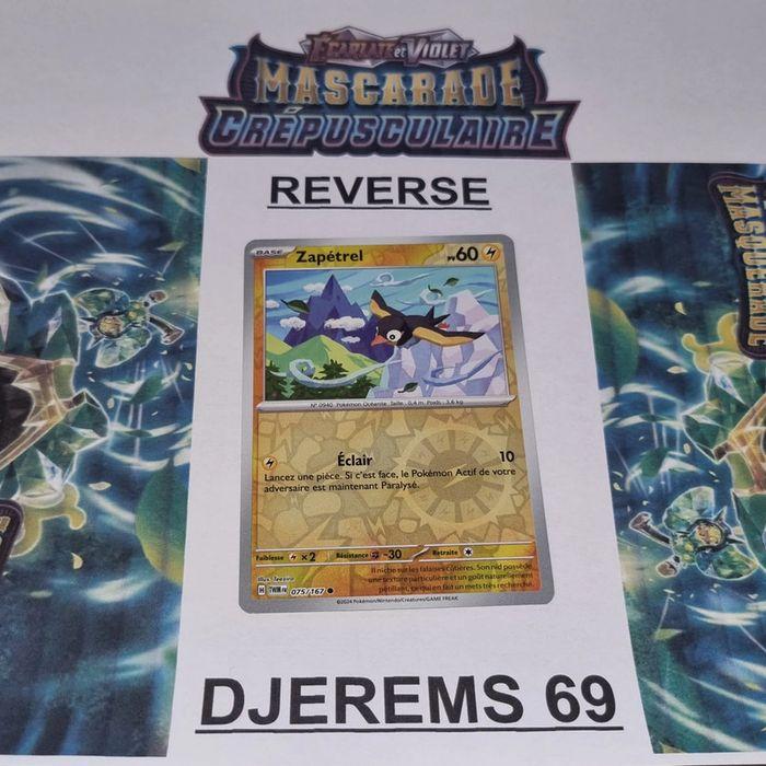 Carte Pokémon Zapétrel Reverse 075/167 EV06 Mascarade Crépusculaire TWM FR