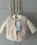 Veste doudoune + gilet sans manche beige doublé polar taille 3 mois NEUF