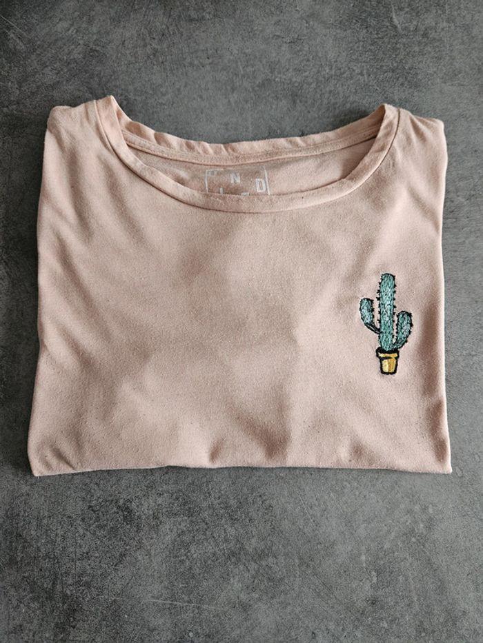 T-shirt crop top à manches courtes femme - rose pâle - S / 36 - Undiz - photo numéro 8