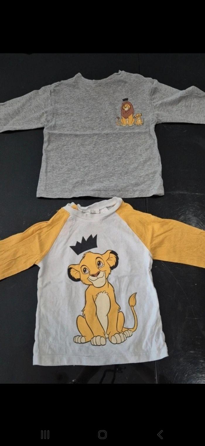 Lot 2 tee shirt manches longues simba - photo numéro 1