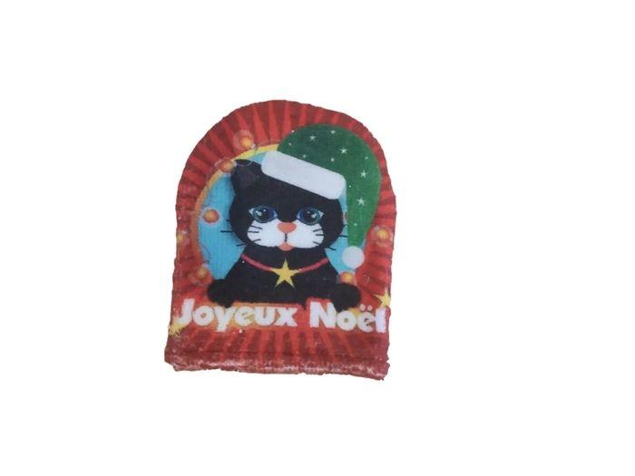 Lot de 5 gants de toilette - Joyeux Noël avec chat - photo numéro 2