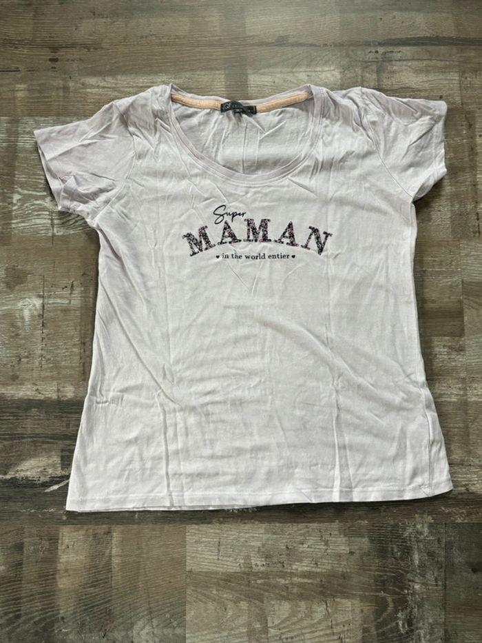 T-shirt Super Maman couleur Lila - taille Xl - photo numéro 1