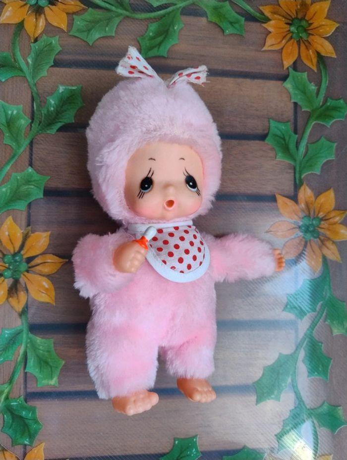 Peluche monchhichi rose - photo numéro 1