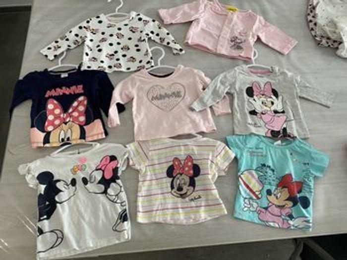 Lot 8 t-shirt/gilet Minnie Disney bébé fille 3 mois - photo numéro 2