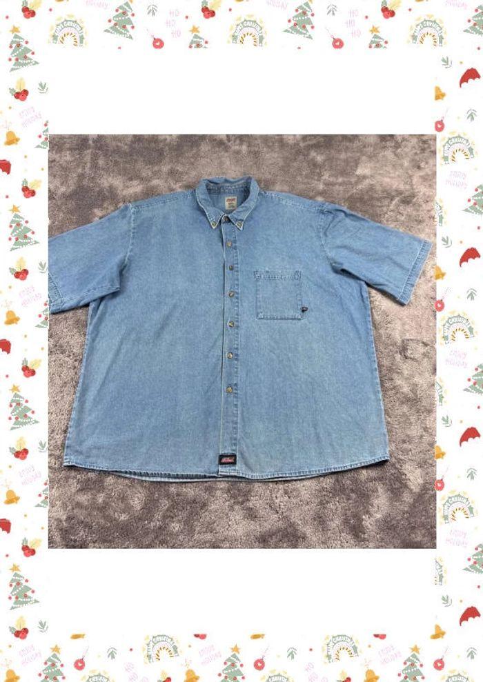 👕 Chemise en jean Homme Dickies Bleu Taille 4XL 👕 - photo numéro 2