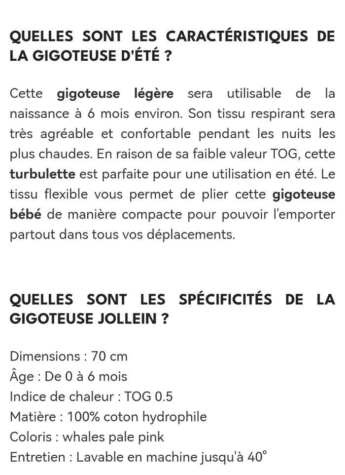 Gigoteuse légère 70 cm - photo numéro 3