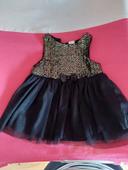 robe a sequin noir et or tulle 3 mois