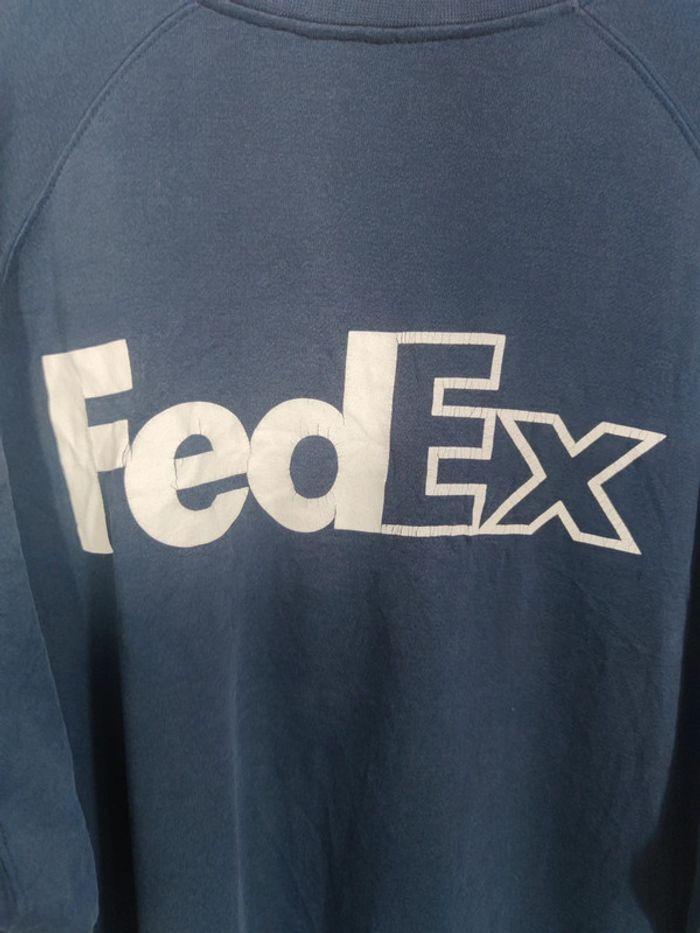 Pull Crewneck FedEx Vintage Bleu Marine Taille 3XL Homme - photo numéro 6