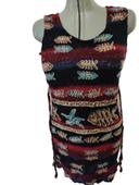 Robe Noire multicouleurs imprimée Taille S/M